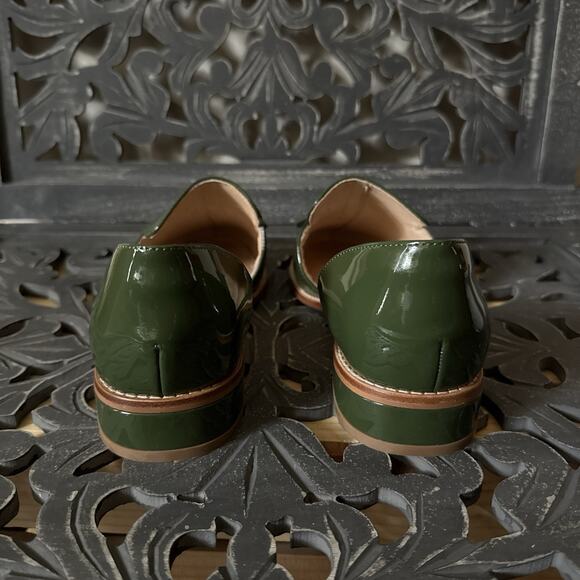 Cecelia New York Linear Tassel Loafers Green Patent Leather d’Orsay Slip On 9.5 - Picture 6 of 13